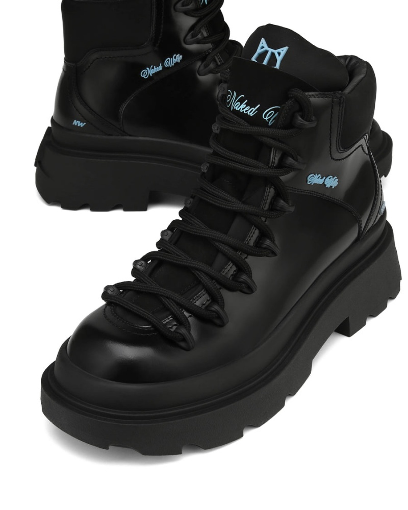 Naked Wolfe Apex Box Leren Laarzen Heren Zwart | PED8276LN