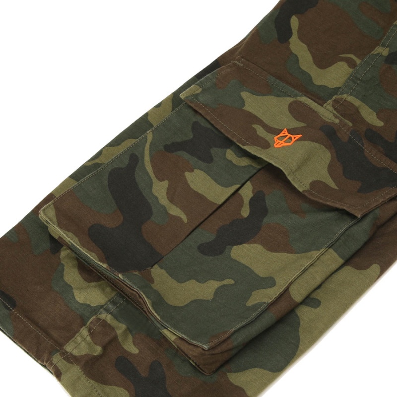Naked Wolfe Baggy Pocket Cargo Broek Heren Groen Zwart | NFR7844BG