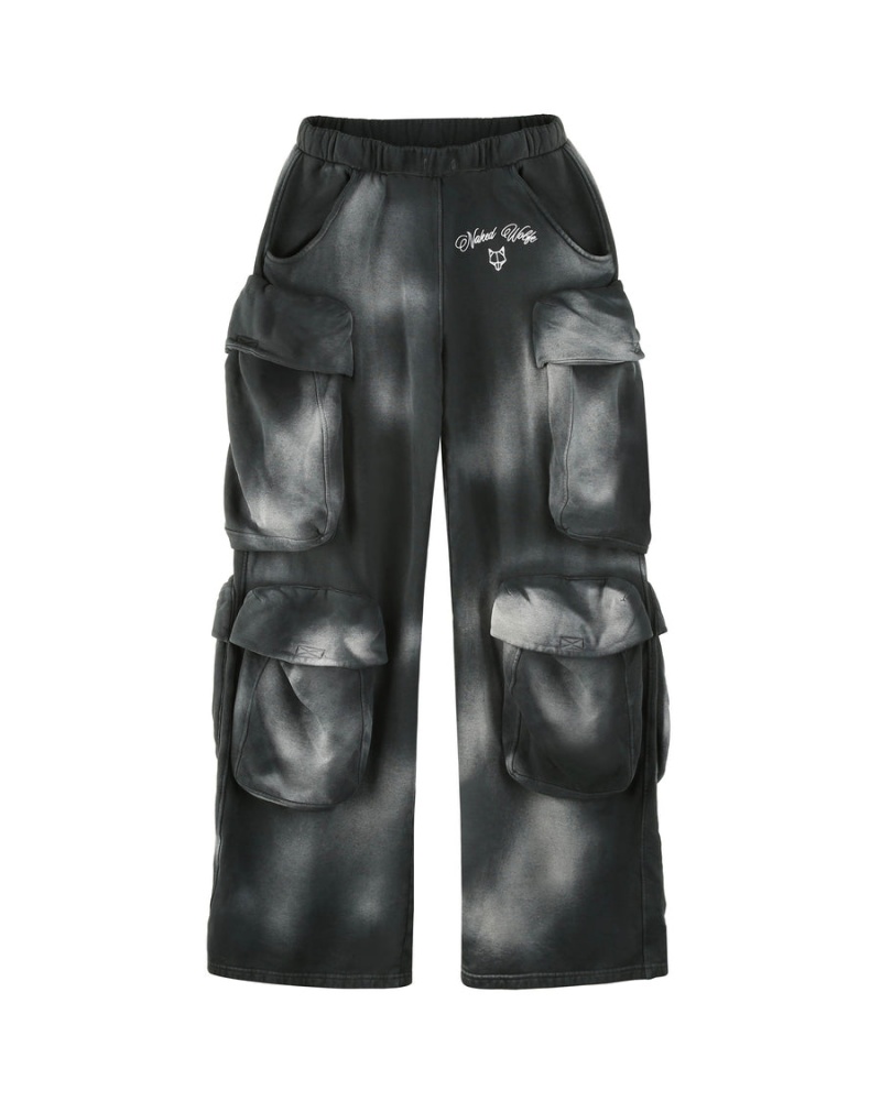 Naked Wolfe Cargo Vintage Joggingbroek Heren Zwart | ESD201PM