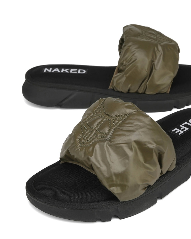 Naked Wolfe Coasting Badeslippers Heren Khaki | UTJ193MH