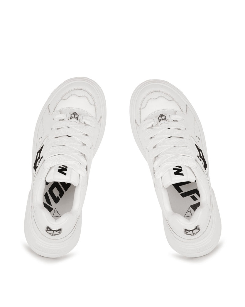 Naked Wolfe Crash Cow Leren Sneakers Dames Wit | YZW4543NP