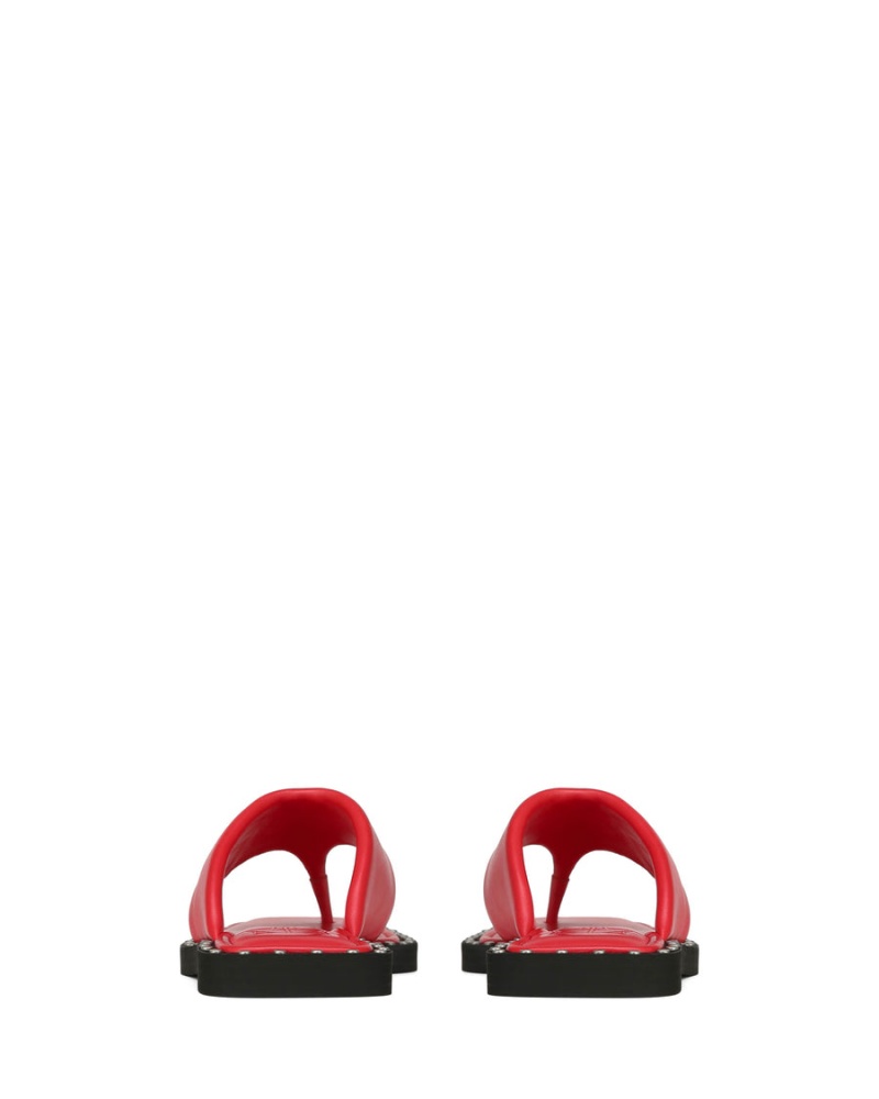 Naked Wolfe Danni Leren Sandalen Dames Donkerrood Zwart | OLN4048MS