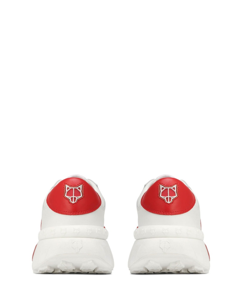 Naked Wolfe Drought Sneakers Heren Wit Rood | MGE6651MB