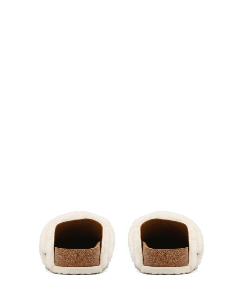 Naked Wolfe Malta Shearling Pantoffels Heren Wit Khaki | MUC3543LY