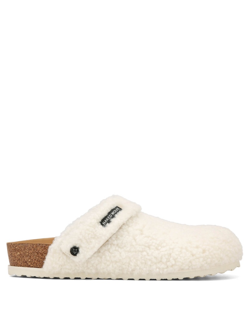 Naked Wolfe Malta Shearling Pantoffels Heren Wit Khaki | MUC3543LY