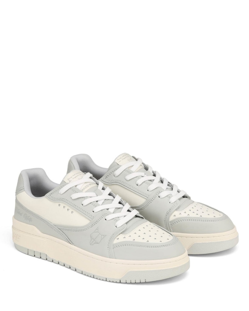 Naked Wolfe NW-01 Leren Sneakers Heren Grijs Wit | HYH7511YA