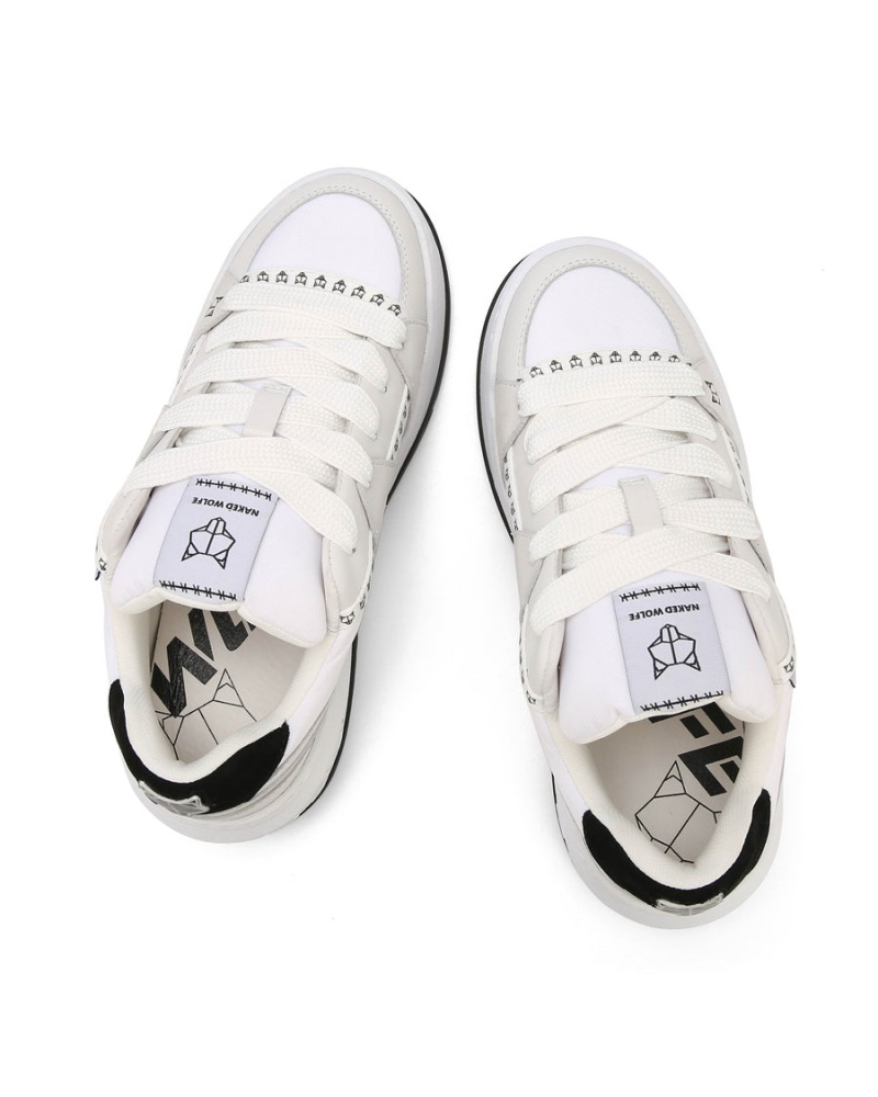 Naked Wolfe Skating Suede Sneakers Dames Wit Grijs | XGQ9896EZ
