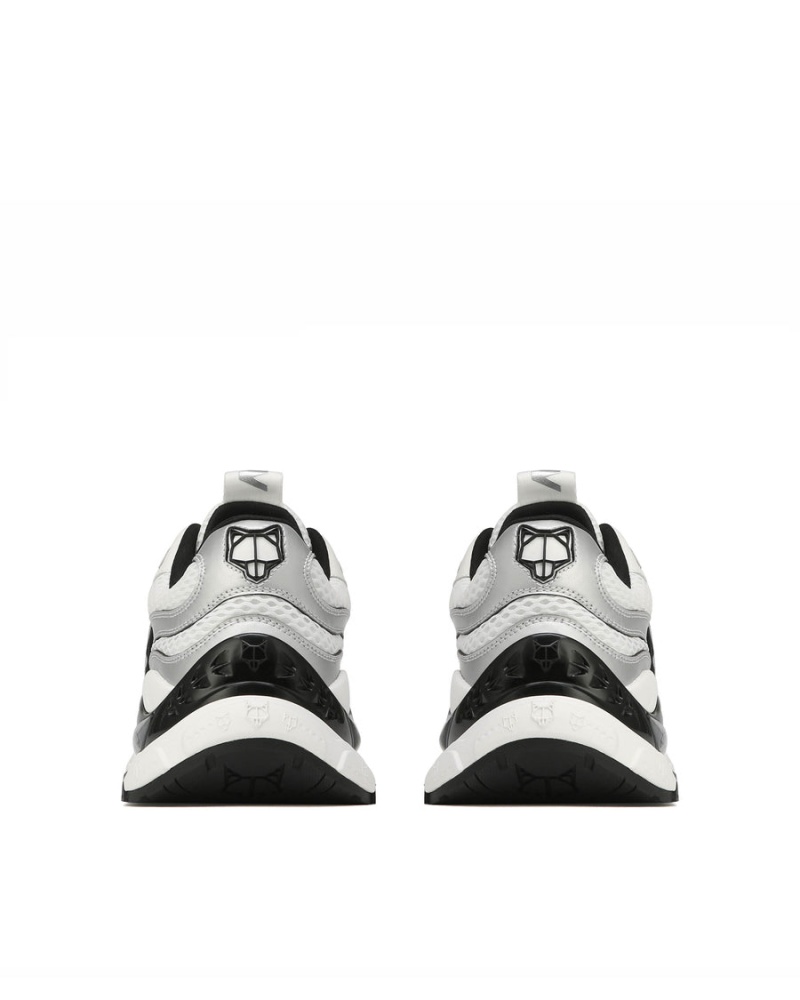 Naked Wolfe Smash Mesh Sneakers Dames Wit Zilver Zwart | RWI255TU
