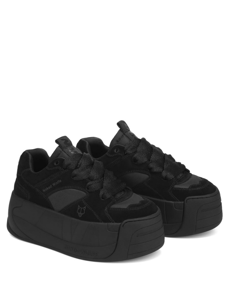 Naked Wolfe Snatch Double Sneakers Dames Zwart | JQR1348SG