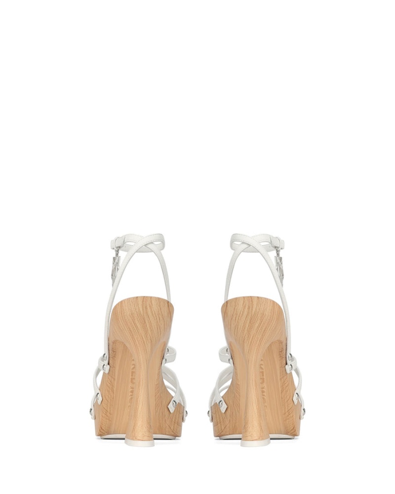 Naked Wolfe Sofia Leren Hakken Sandalen Dames Wit | UGT7157GX