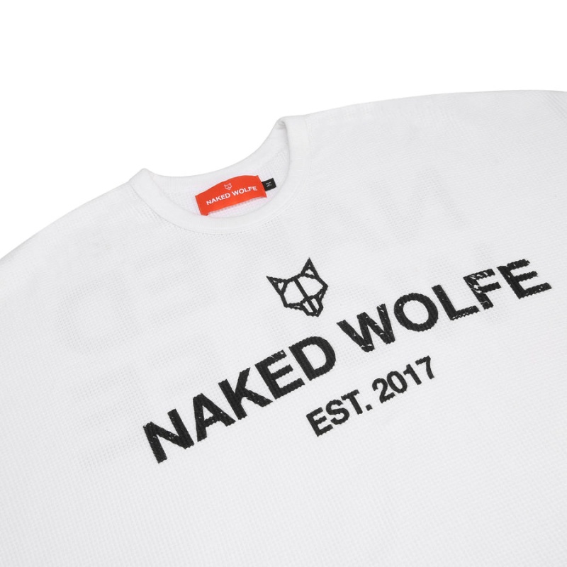 Naked Wolfe Thermal Sweatshirts Heren Wit | YME8339HU
