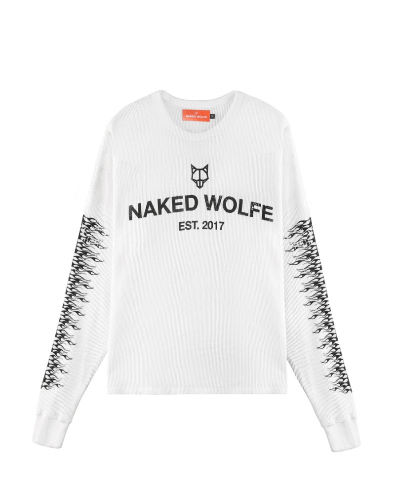 Naked Wolfe Thermal Sweatshirts Heren Wit | YME8339HU