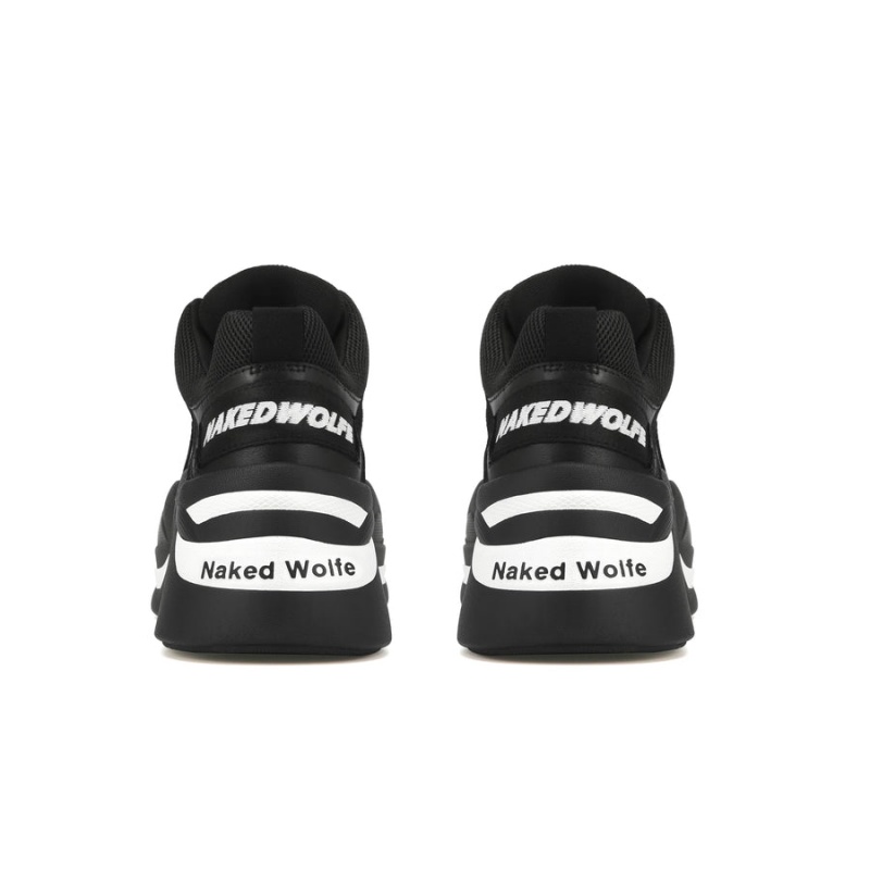 Naked Wolfe Track Sneakers Dames Zwart Wit | ZRZ7554FH