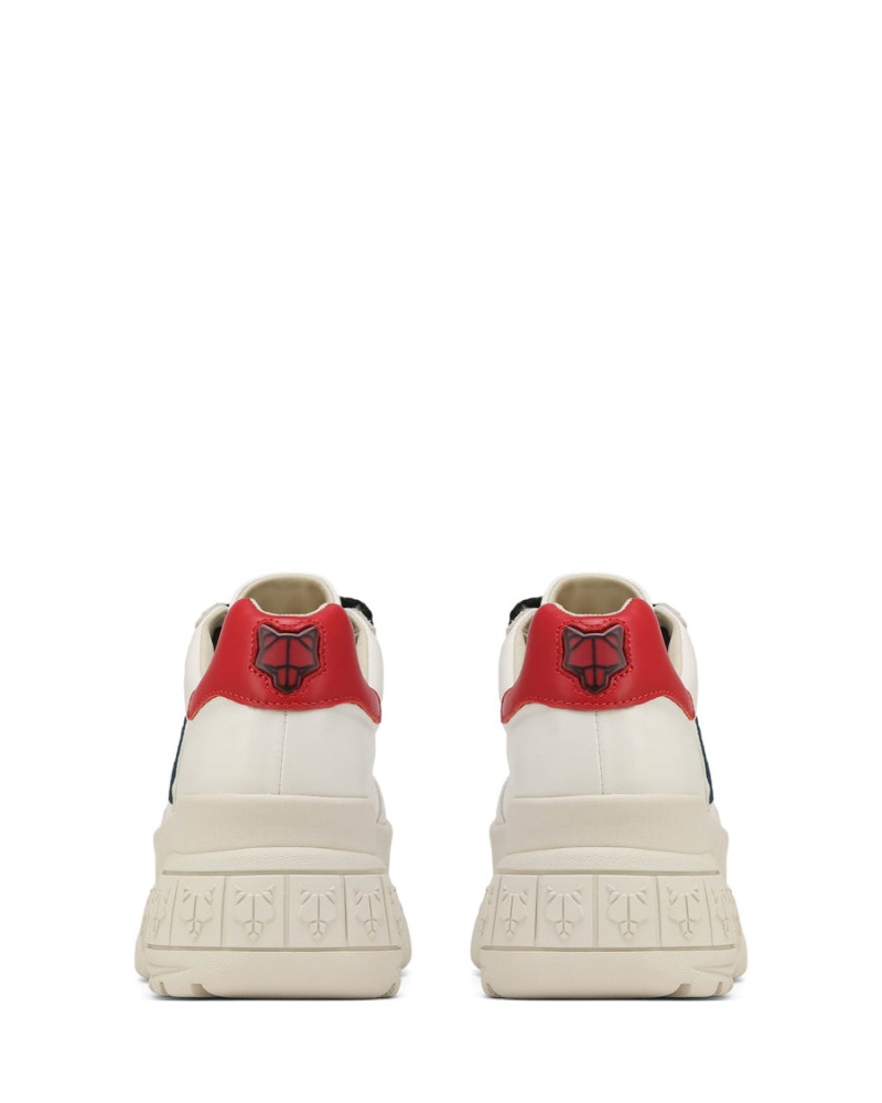 Naked Wolfe Warrior Leren Sneakers Dames Wit | FGE1073LL