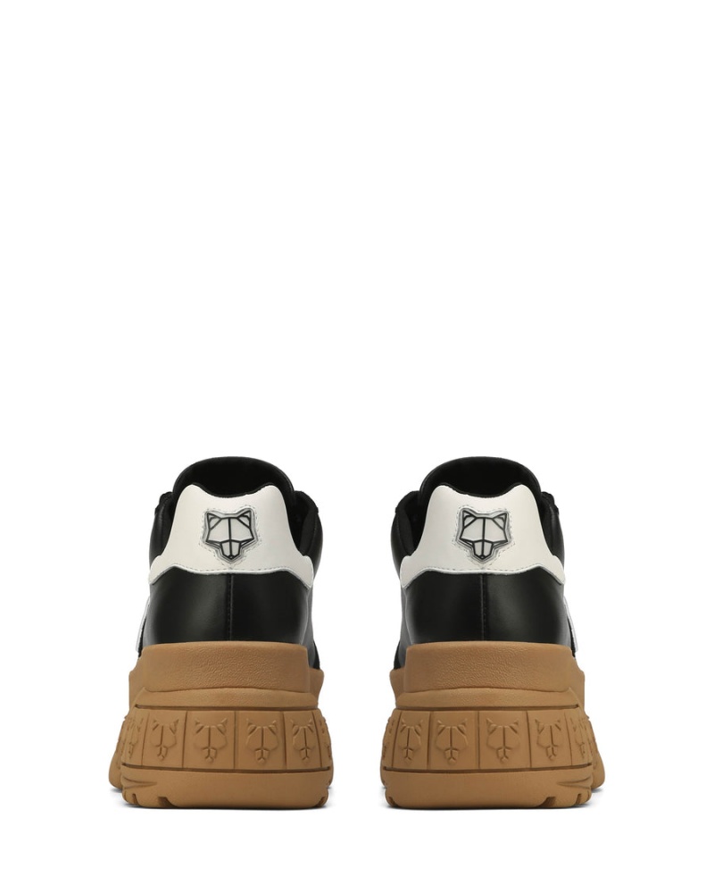 Naked Wolfe Warrior Leren Sneakers Dames Zwart | TNC552QK